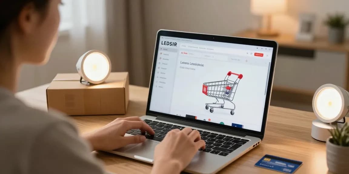 An online shopper exploring lustre led products on an e-commerce platform, looking for the best deals and reviews.