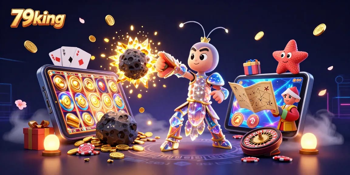 79king delivers exciting gaming experiences, featuring a galactic samurai amidst casino elements.