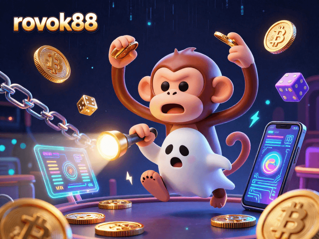 Experience thrilling moments in rokok88 with mischievous characters amidst dynamic gaming elements.