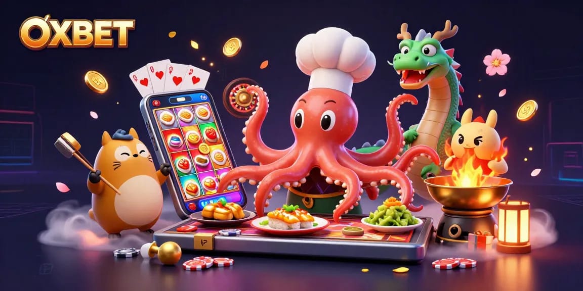 Experience the excitement of OXBET with dynamic 3D characters and immersive casino elements.