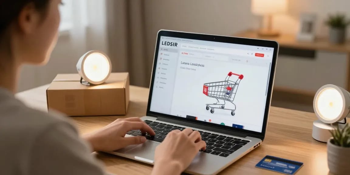 An online shopper exploring lustre led products on an e-commerce platform, looking for the best deals and reviews.