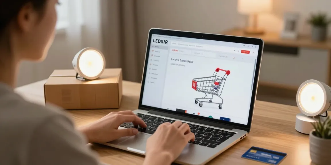 An online shopper exploring lustre led products on an e-commerce platform, looking for the best deals and reviews.