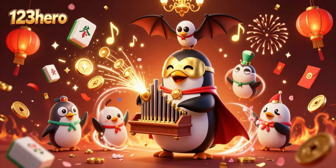 Experience thrilling wins with 123hero in this vibrant 3D casino illustration full of excitement.